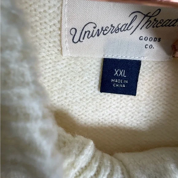 Universal Thread™ Women's Long Sleeve Midi Sweater Dress - Cream XXL - Picture 9 of 12